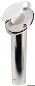 Portacanne inox 60° tappo bianco